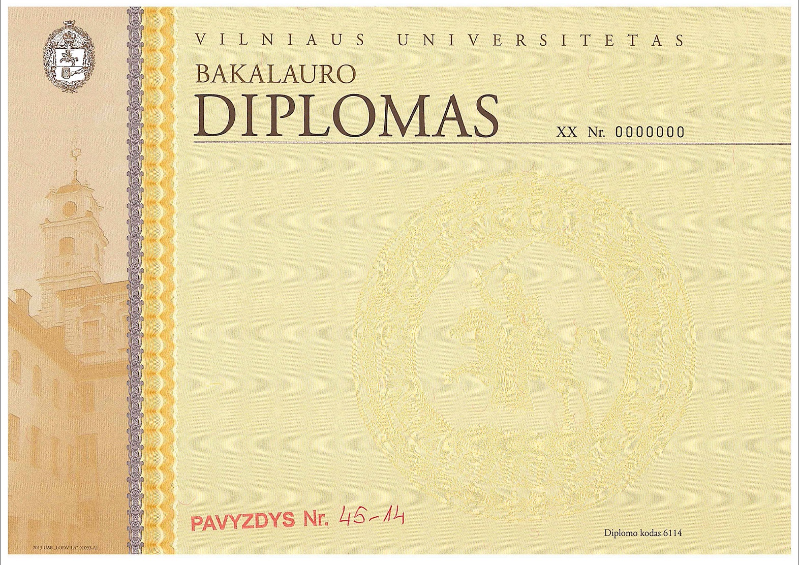 Bakalauro diplomo pavyzdys