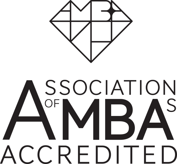 AMBA logo stacked black accredited