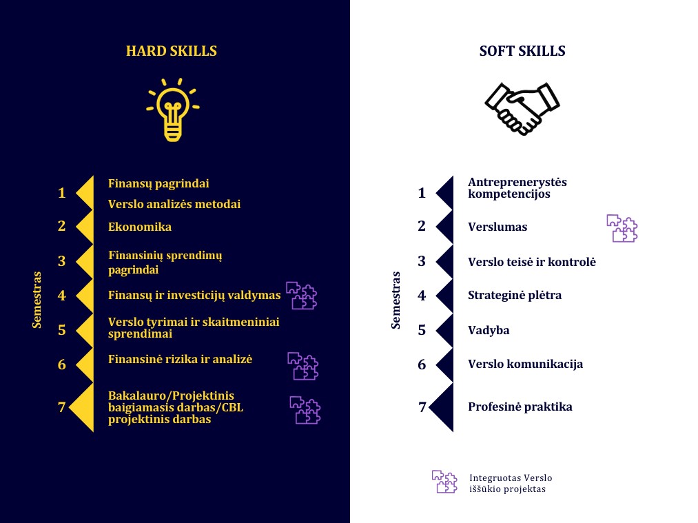 Verslas ir finansai Studijų dalykai LT