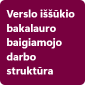 Verslo iššūkio bakalauro baigiamojo darbo struktūra